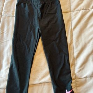 Nike Kids Black and Pink Leggings